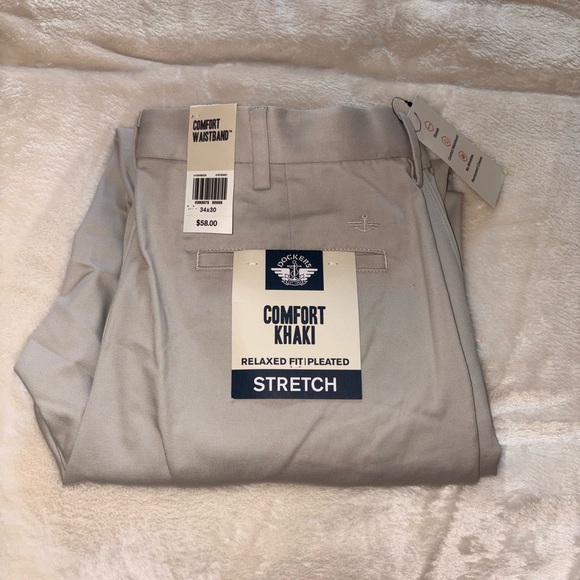 Dockers Men's Comfort Khaki Pants - Light Gray - Picture 1 of 4
